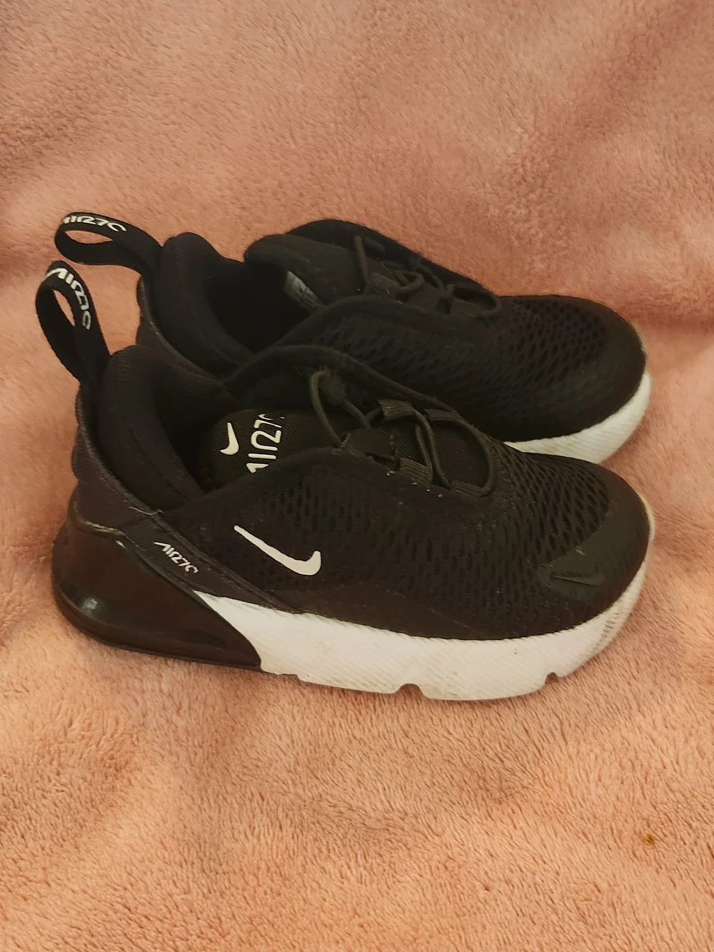 Nike Toddler Black/White Air Max 270 Mesh Sneakers